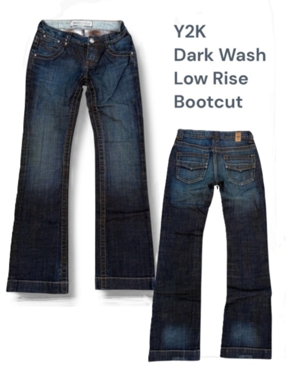 Y2K Low Rise Bootcut Clay Tinted Denim Jeans 27 Timeout Grunge Indie Sleaze